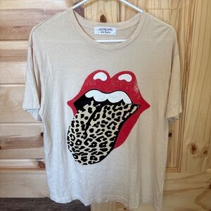 NWOT Daydreamer for Free People Rolling Stones Tee - XS